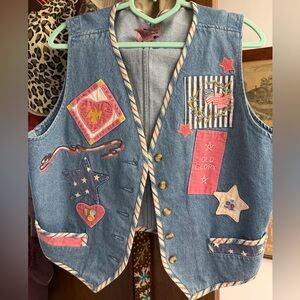Cambridge Country Store size L 100% cotton denim vest